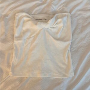 Abercrombie & Fitch Off-White Strapless Top